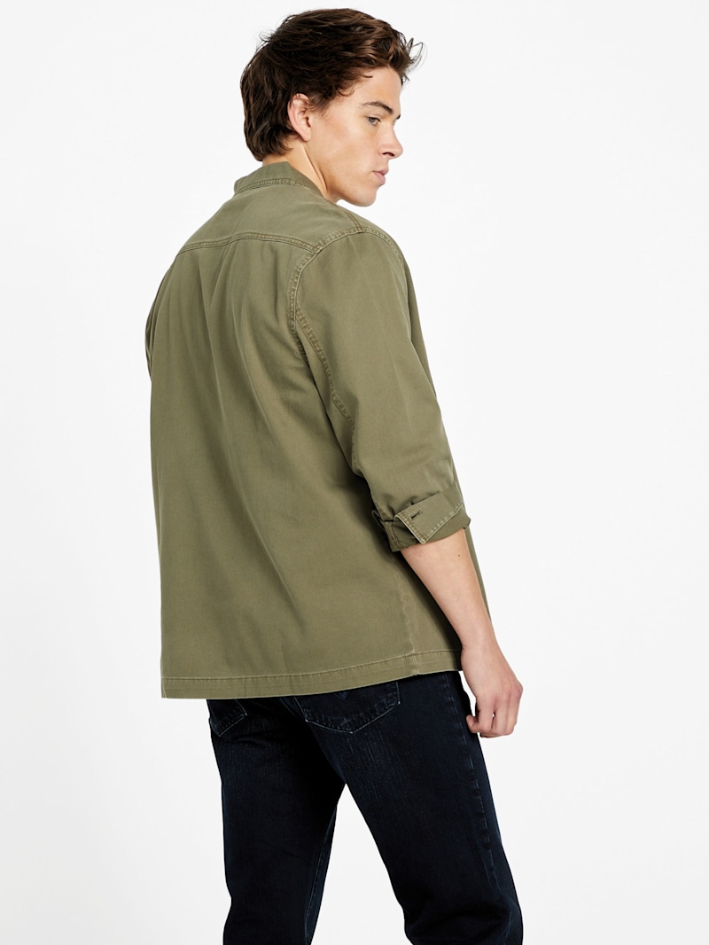 Billy Twill Long-Sleeve Shirt | GUESS Factory