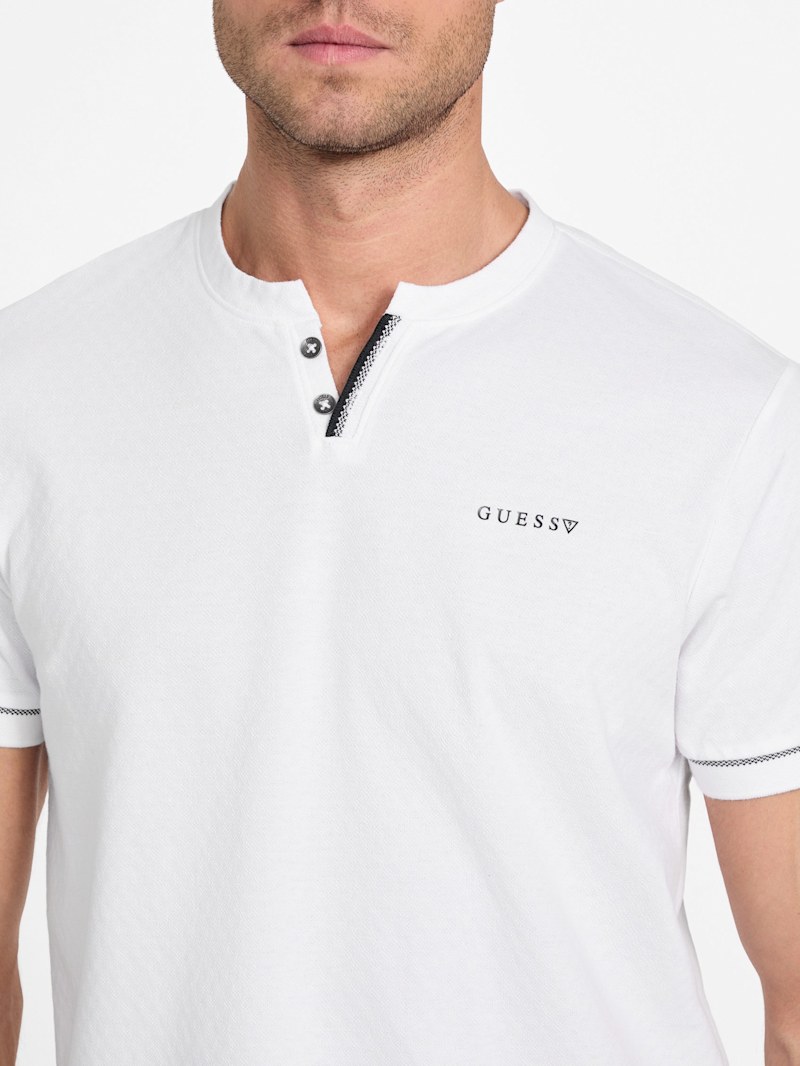 ワンエィティ Ricardo Short-Sleeve Henley Tee | GUESS Factory