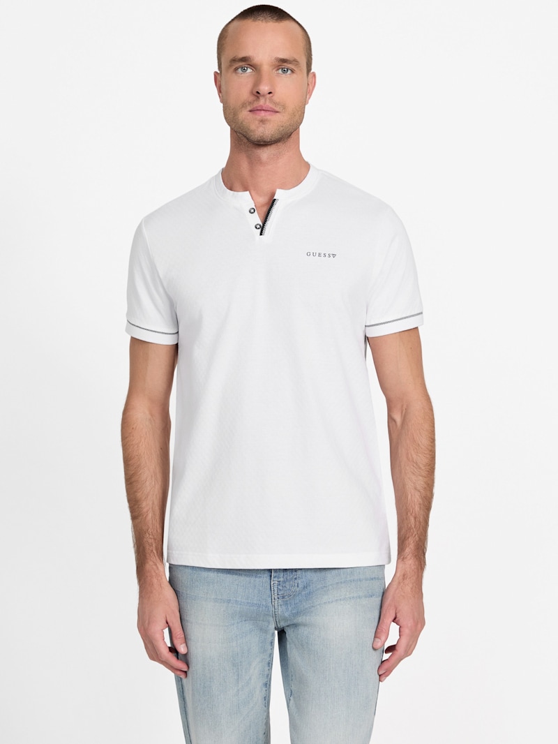 Ricardo Short-Sleeve Henley Tee | GUESS Factory