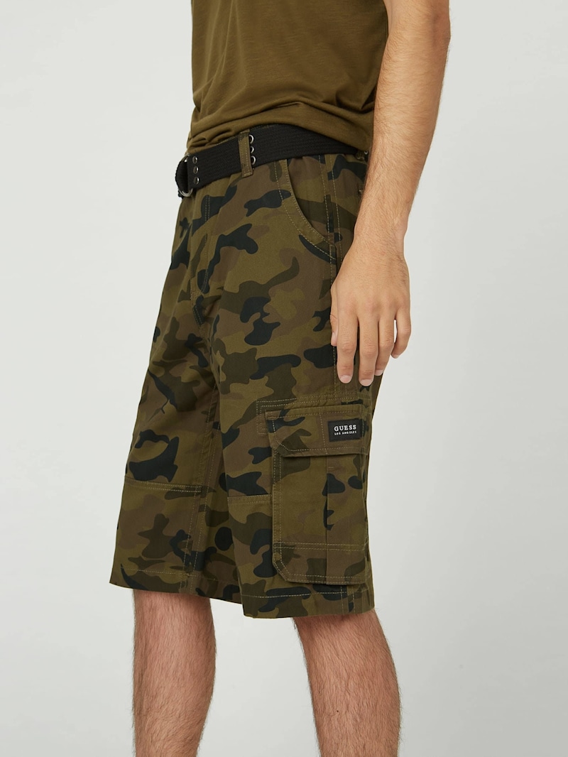 Karl Camo Cargo Shorts | GUESS Factory
