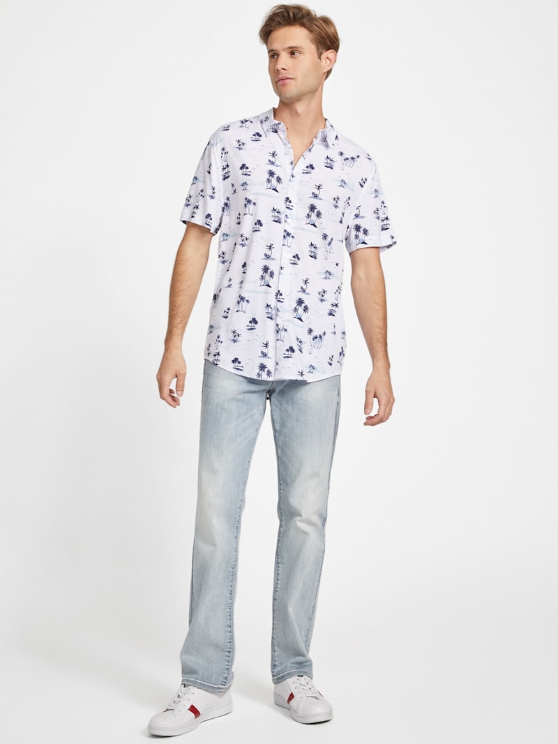y's かすり short sleeb shirt Donny Short-Sleeve Shirt | GUESS Factory Ca