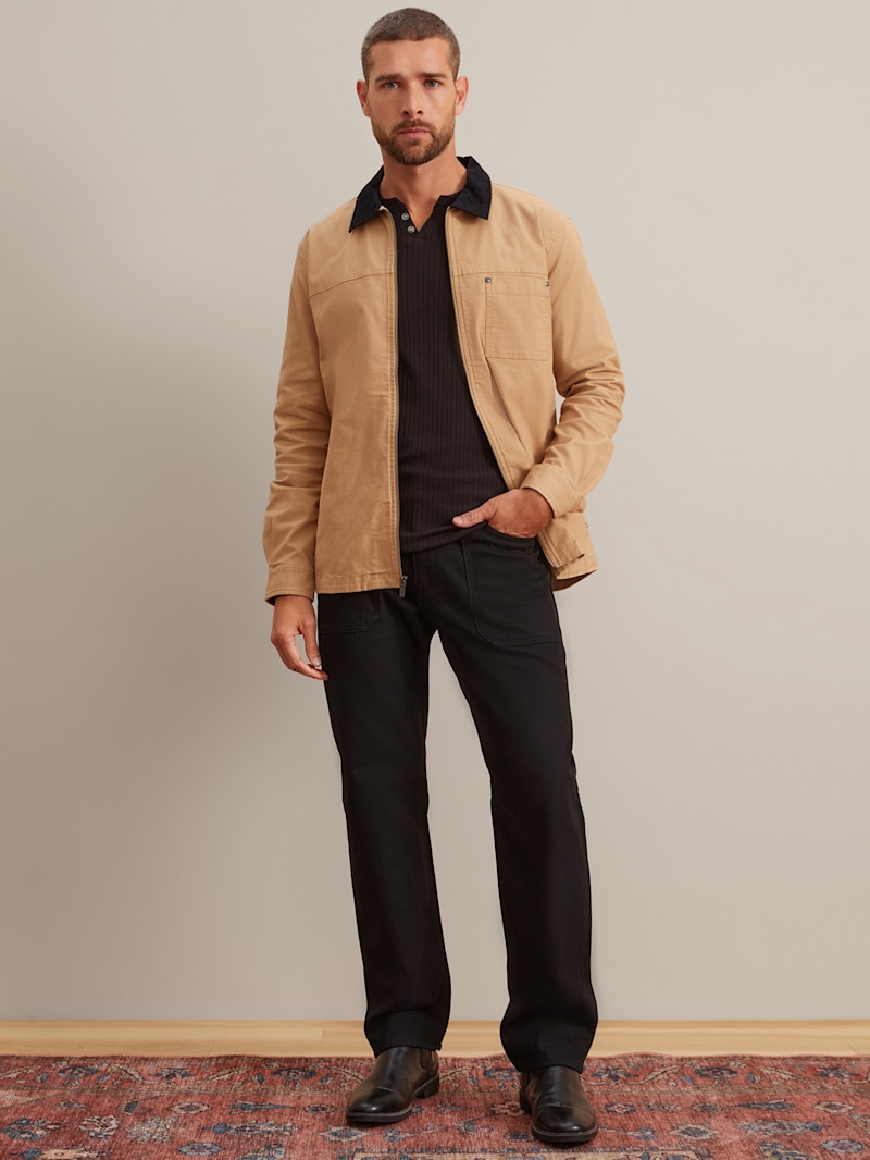 Tシャツ・カットソー LMC BRUSHED CHECK ZIP UP SHIRT brown 0LM44FJK112BRW Marrow Zip-Up Shirt | GUESS Factory