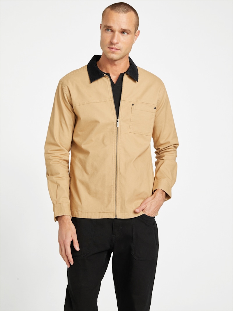 Tシャツ・カットソー LMC BRUSHED CHECK ZIP UP SHIRT brown 0LM44FJK112BRW LMC