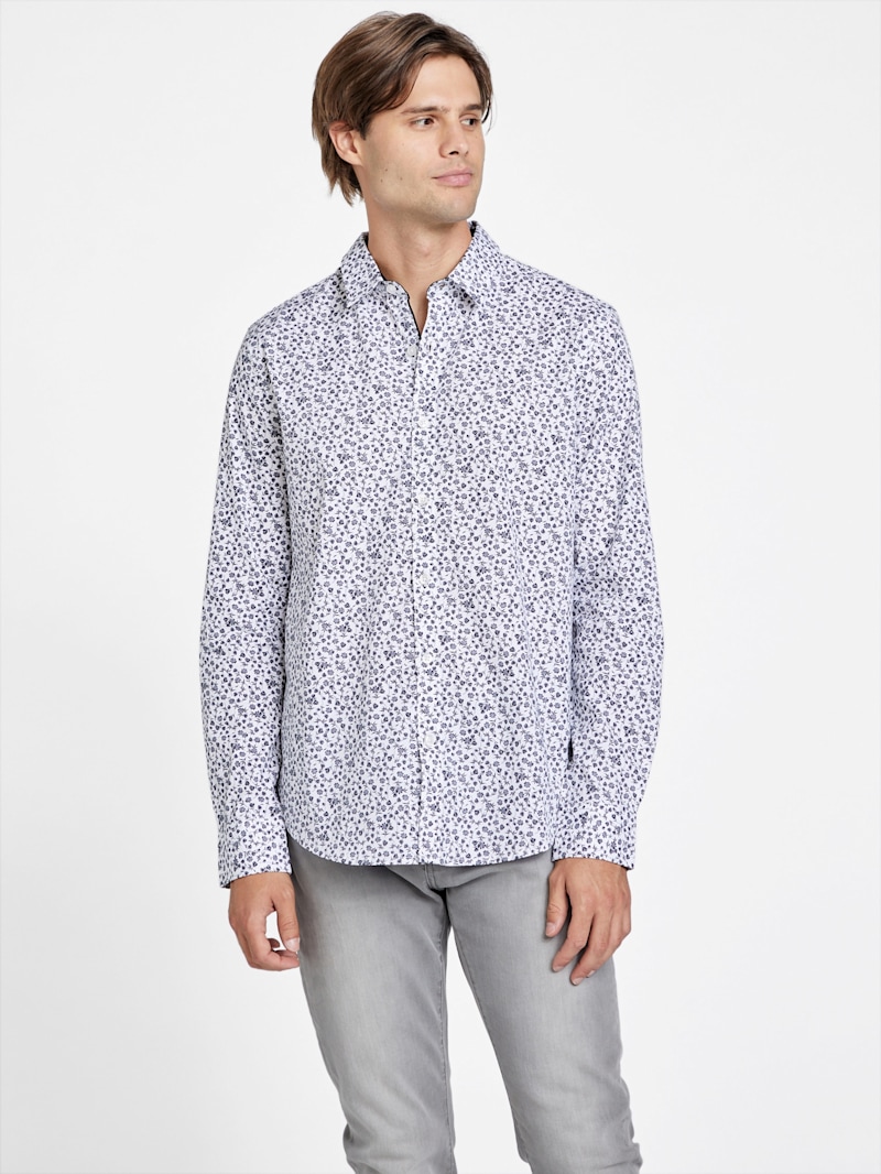 Zarry Floral Long-Sleeve Shirt | GUESS Factory