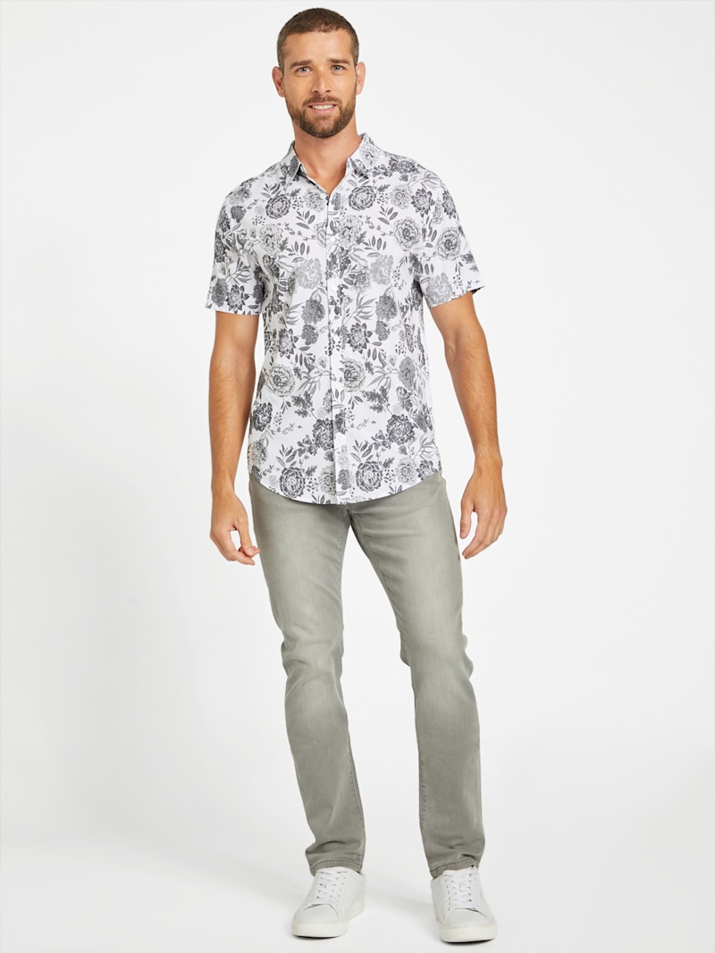 【WOOHWA】GRADY BUTTON SL Lexus® Men's Long Sleeve Executive Oxford Dress Shirt - WWOF