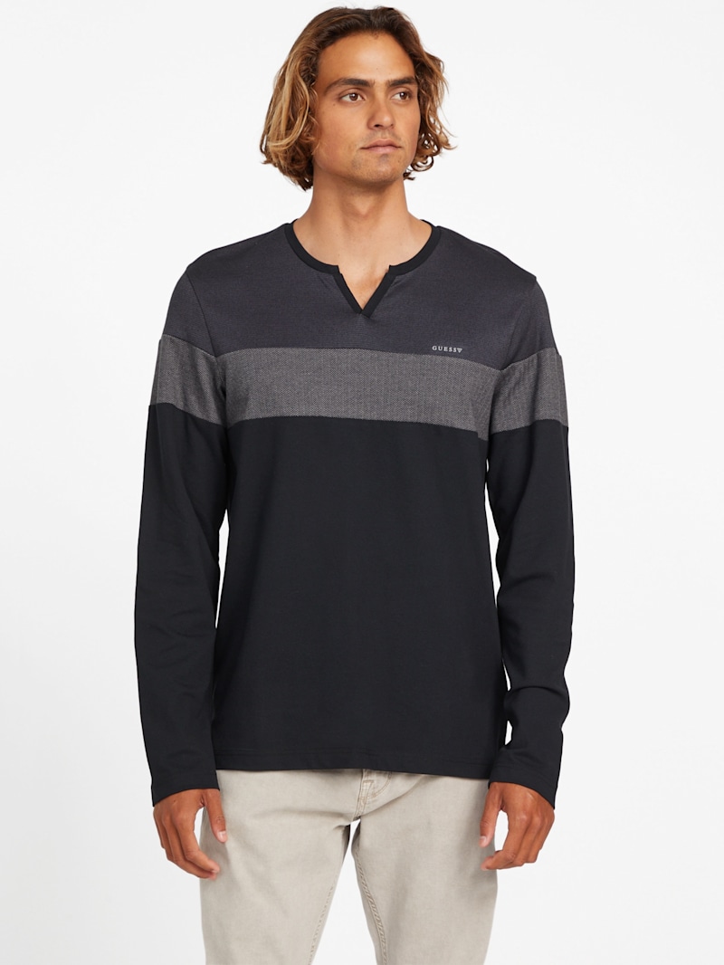 Stetson Split Long-Sleeve Tee | GUESS Factory