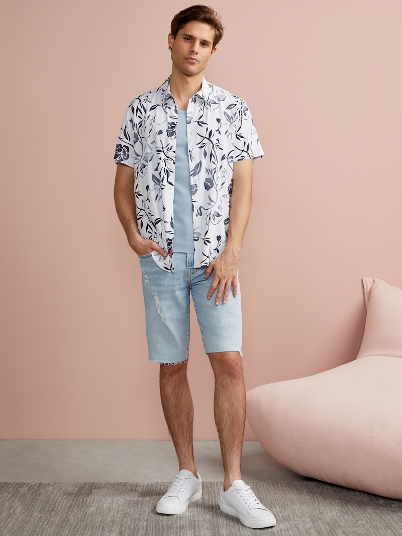 ボトムス mainstory Denim Short - Faded Blue 2 Denim Short - Faded Blue – main story