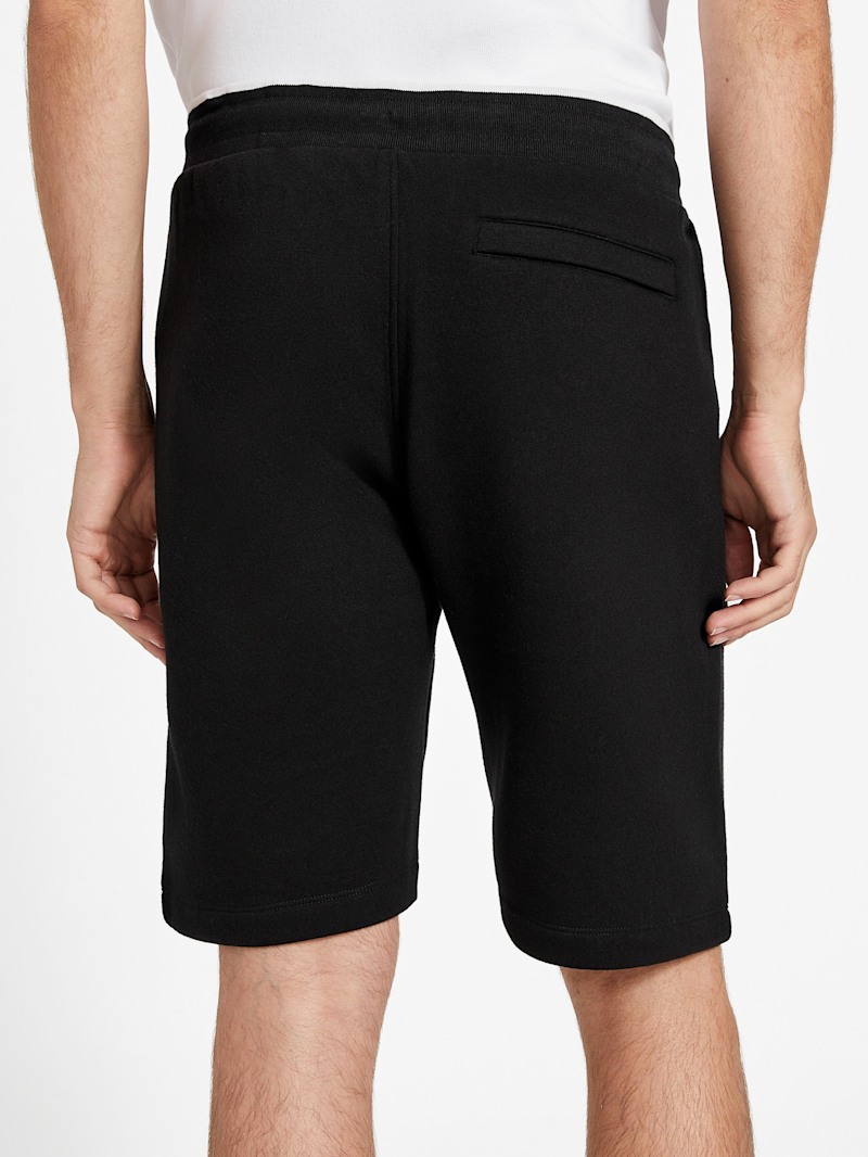 gajess(ガジェス) PETIT SHORTS 36 black Eco Ansley Fleece Logo Shorts | GUESS Factory Ca