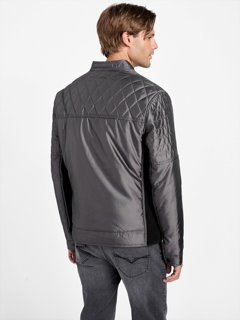 Eco Zack Quilted Moto Jacket | GUESS Factory Ca