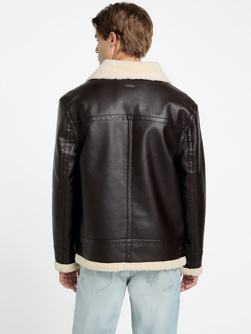 Angus Pebble Faux-Suede Jacket | GUESS Factory