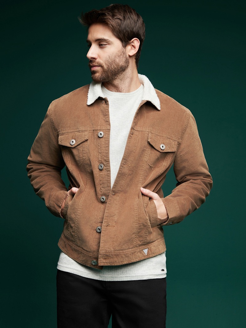 Brent Sherpa Corduroy Jacket | GUESS Factory