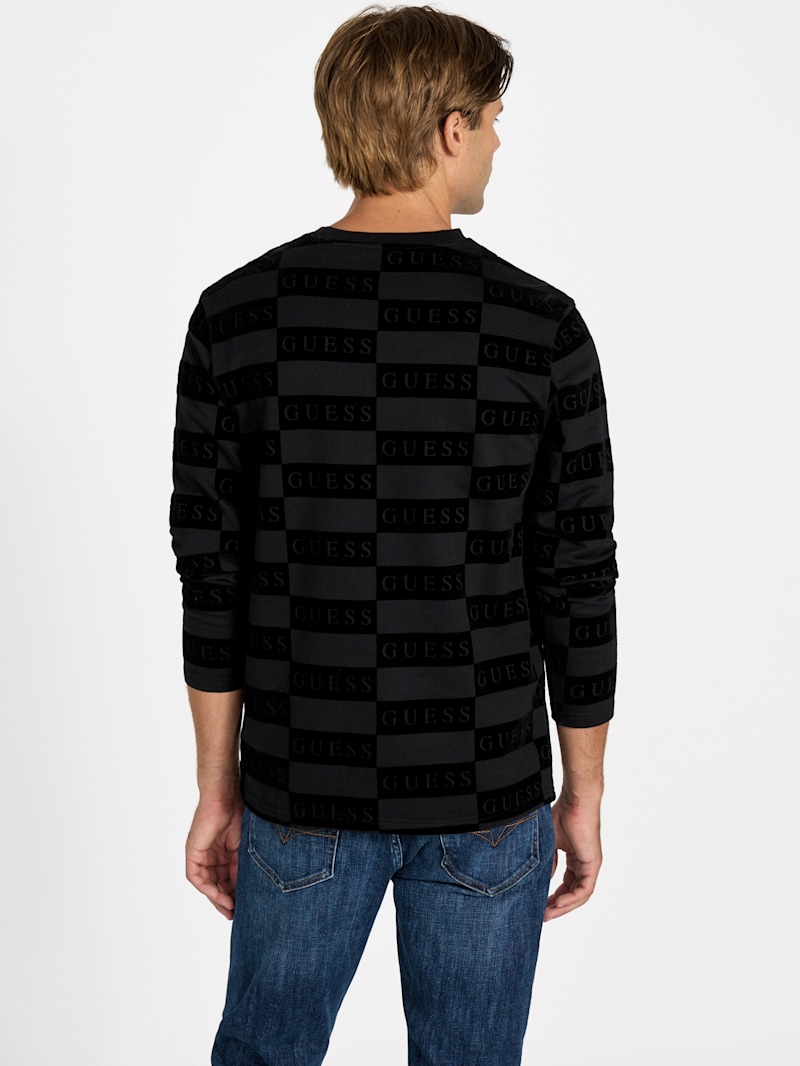 Eith Logo Long-Sleeve Tee | GUESS Factory