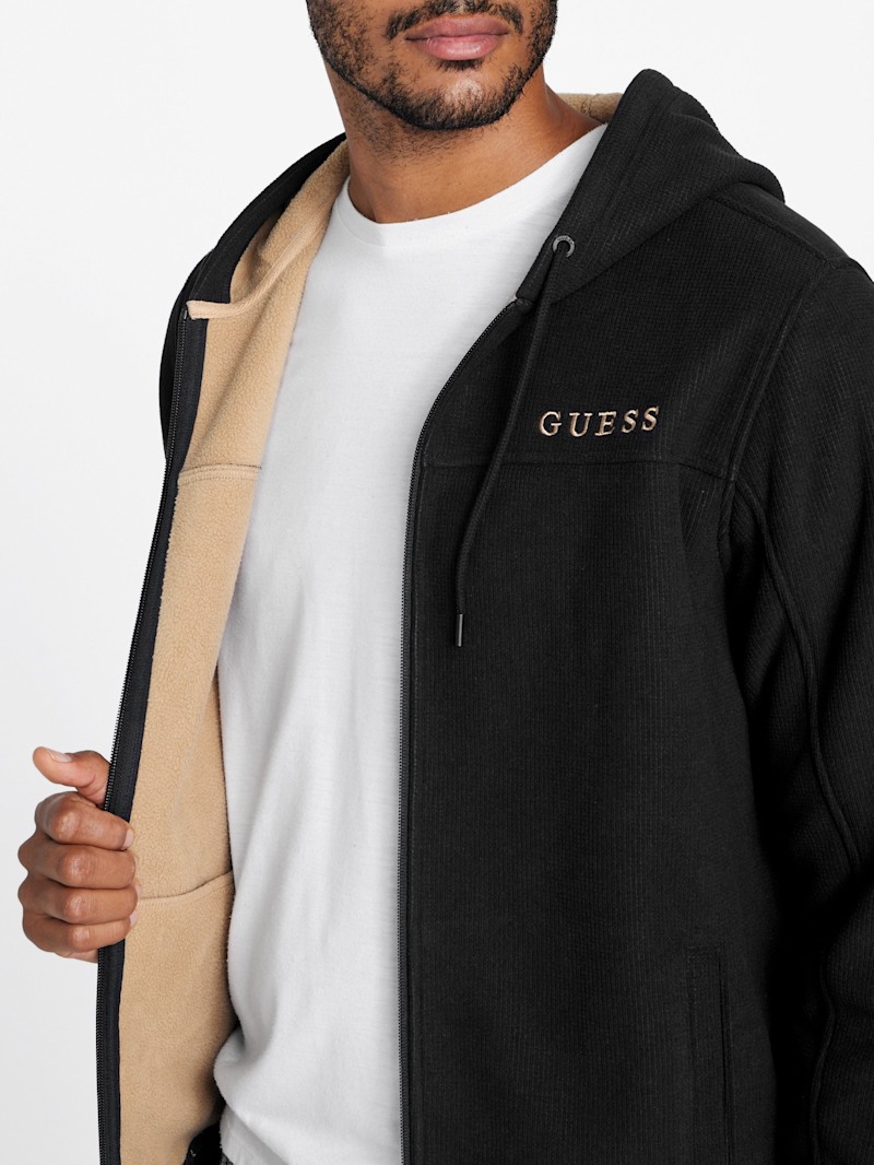 Charley Full-Zip Fleece Hoodie | GUESS Factory