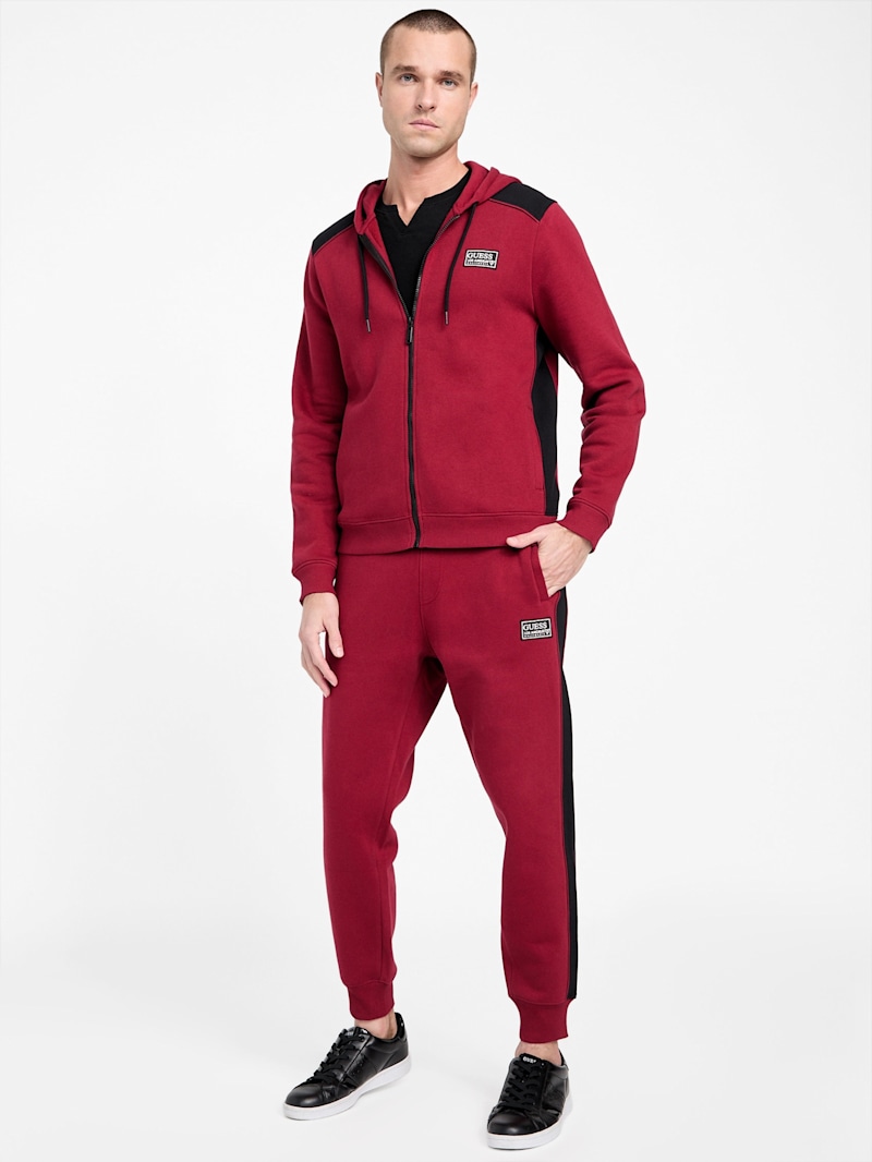 Eco David Color-Block Zip Hoodie | GUESS Factory