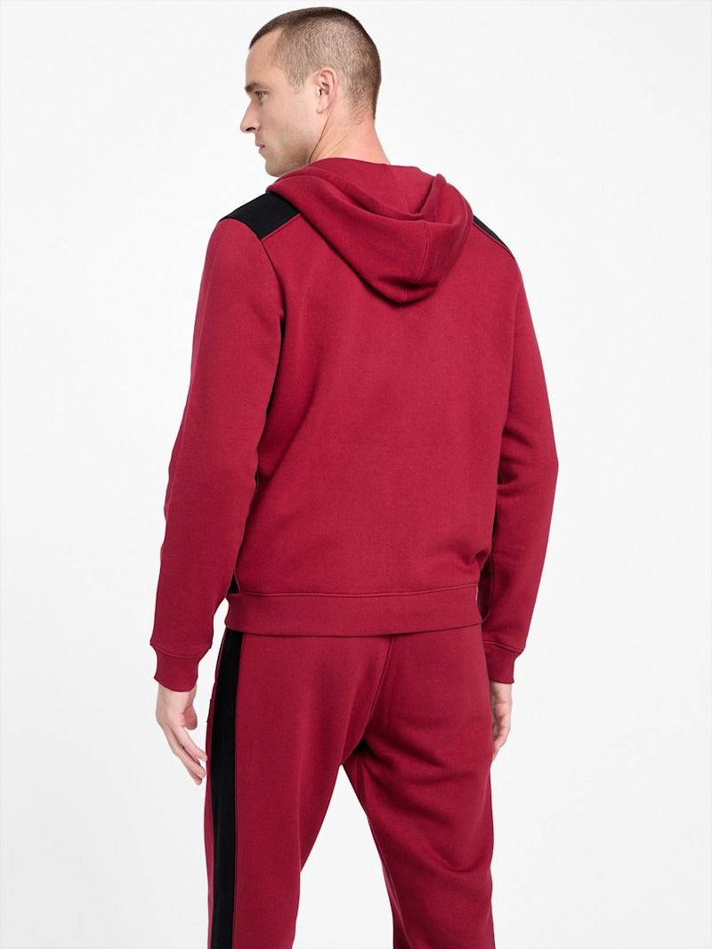 Eco David Color-Block Zip Hoodie | GUESS Factory