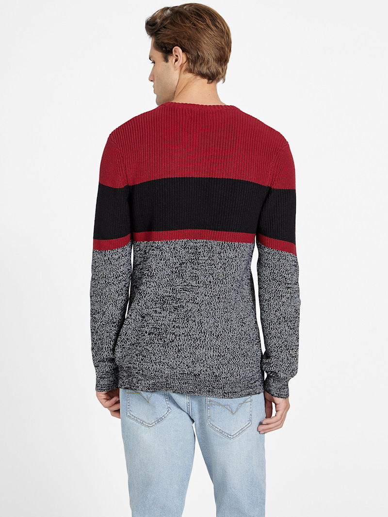 Atlas Color-Block Sweater | GUESS Factory