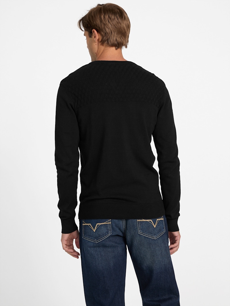 Tino Slit-Neck Sweater | GUESS Factory