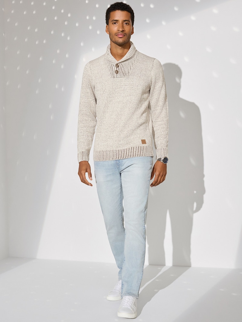 Leo Marled Shawl Sweater | GUESS Factory