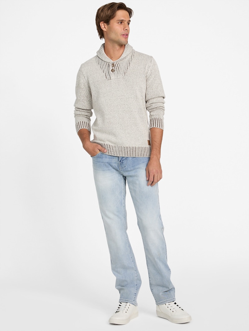 Leo Marled Shawl Sweater | GUESS Factory