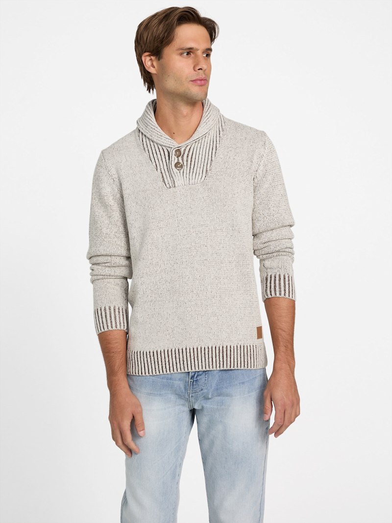 Leo Marled Shawl Sweater | GUESS Factory Ca