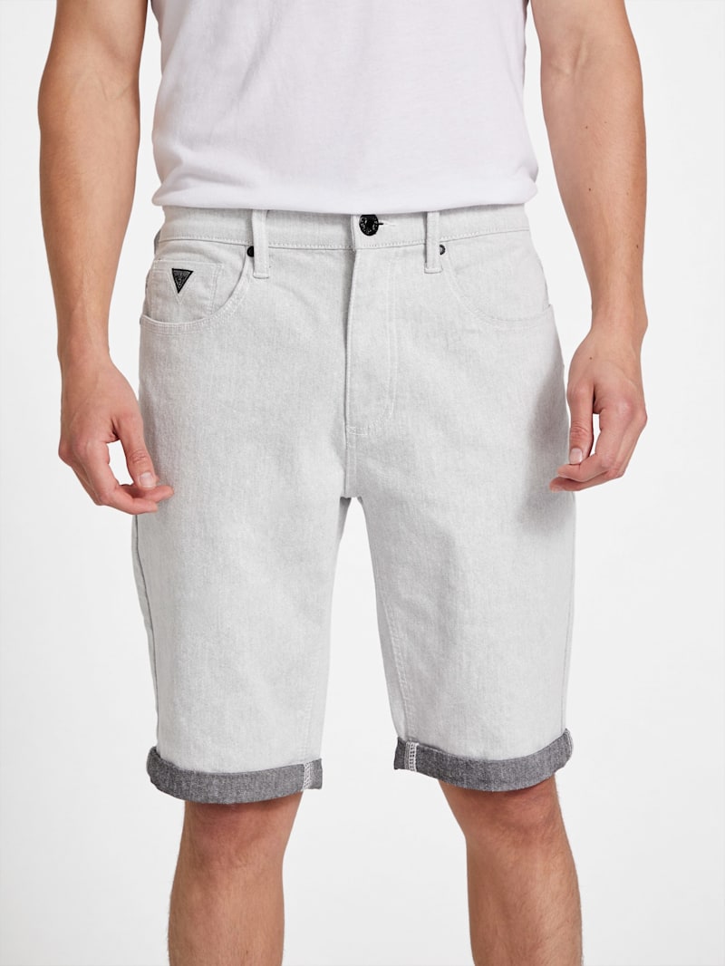 【PORTERNA】Aaron denim shorts Eco Trent Rolled Shorts | GUESS Factory
