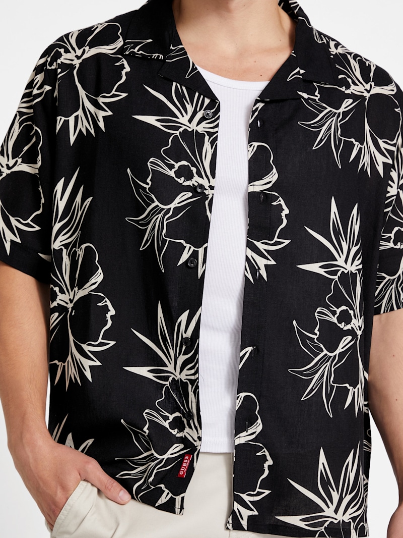 Eco Andie Floral Linen Shirt | GUESS Factory