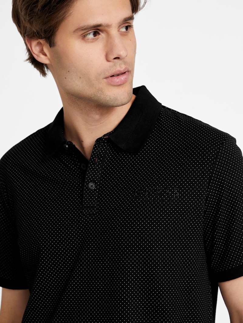 Eco Astolfo Dotted Polo Shirt | GUESS Factory