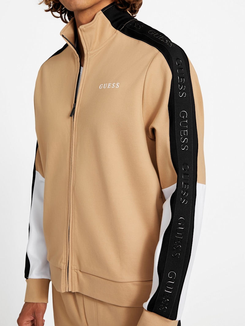 velour jersey zip tops タグ付き新品 GR10K 8oz Heavy Jersey Full Zipped Track Dusty Brown