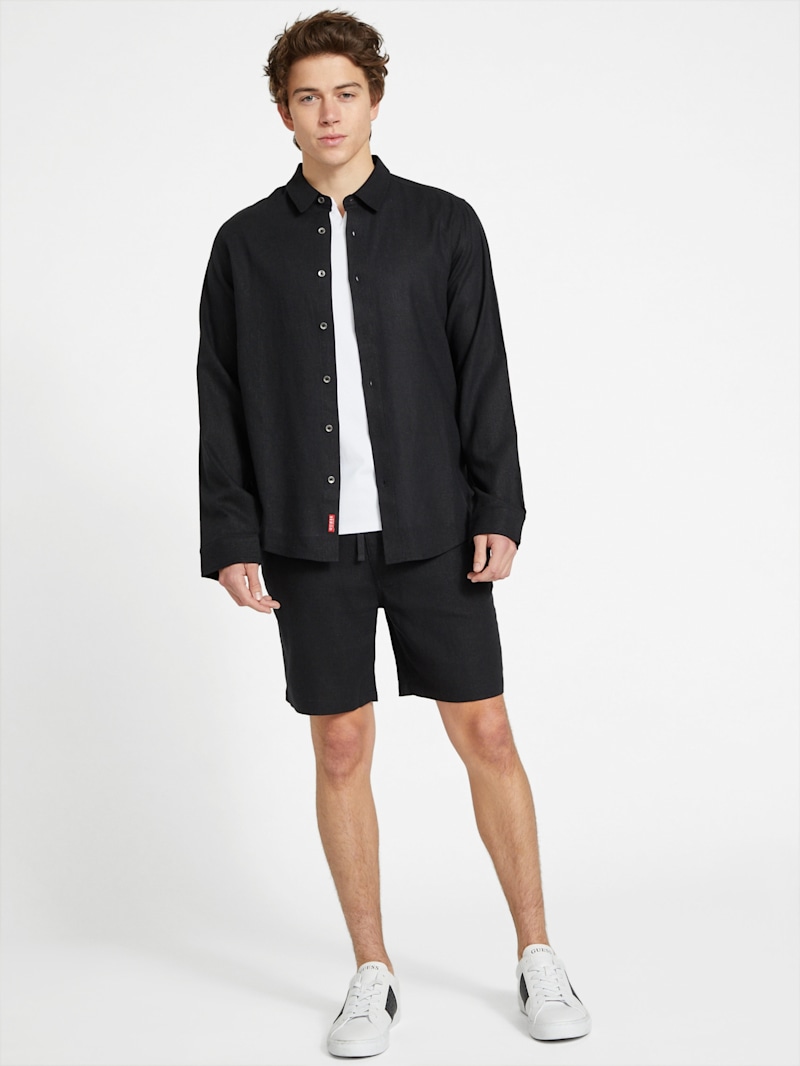 Eco Terry Linen Shorts | GUESS Factory