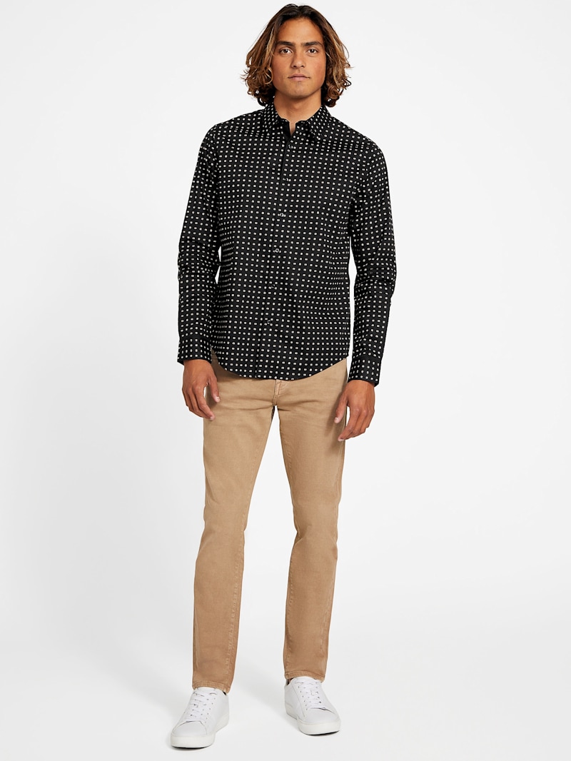 the phos long sleeve shirts シャツ Kay Geo Long-Sleeve Shirt | GUESS Factory