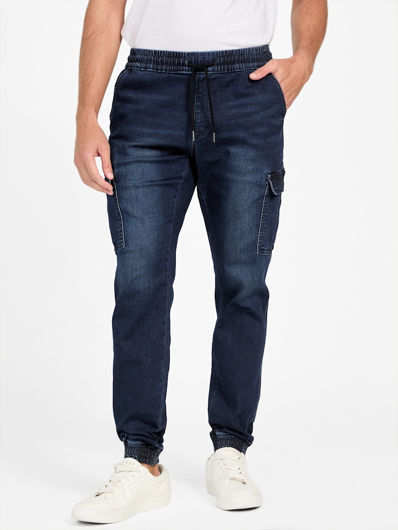 デニム・ジーパン IONSEOUL Deep Blue washing dedin Pants BBJ127 Jenner Denim Joggers | GUESS Factory