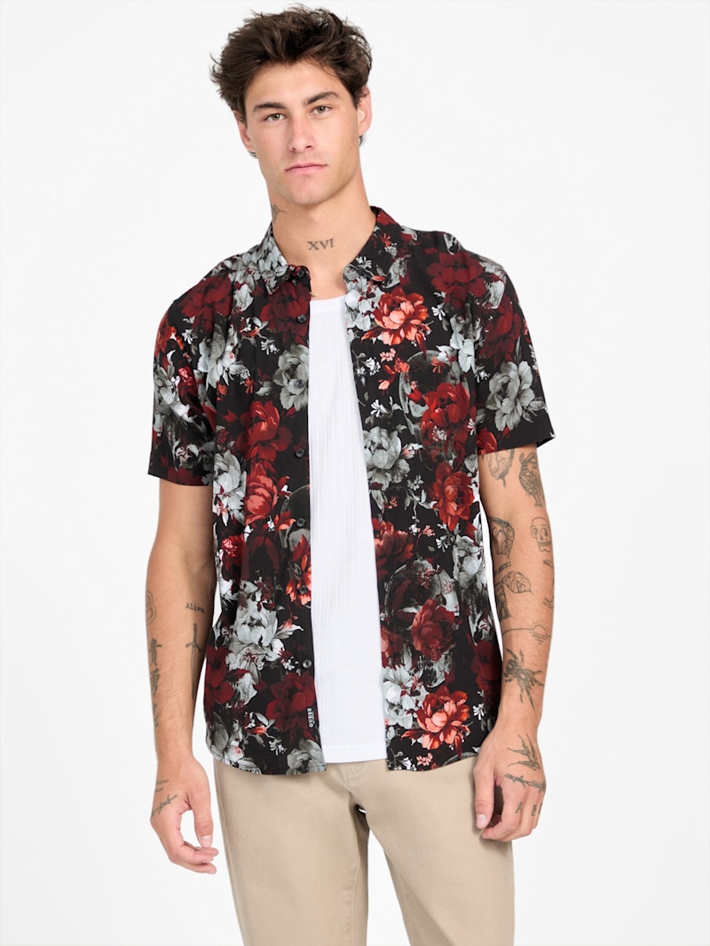 Kai Woven Floral Shirt | GUESS Factory