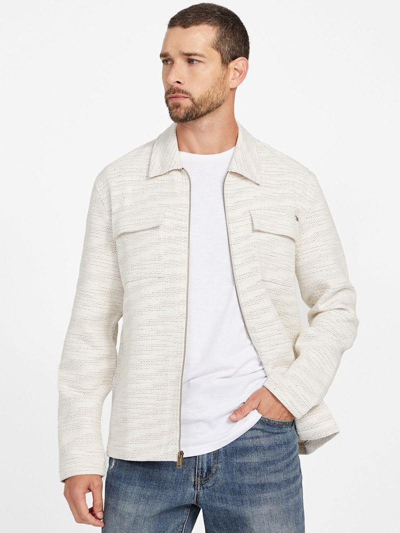 Hendrix Woven Tweed Shirt | GUESS Factory