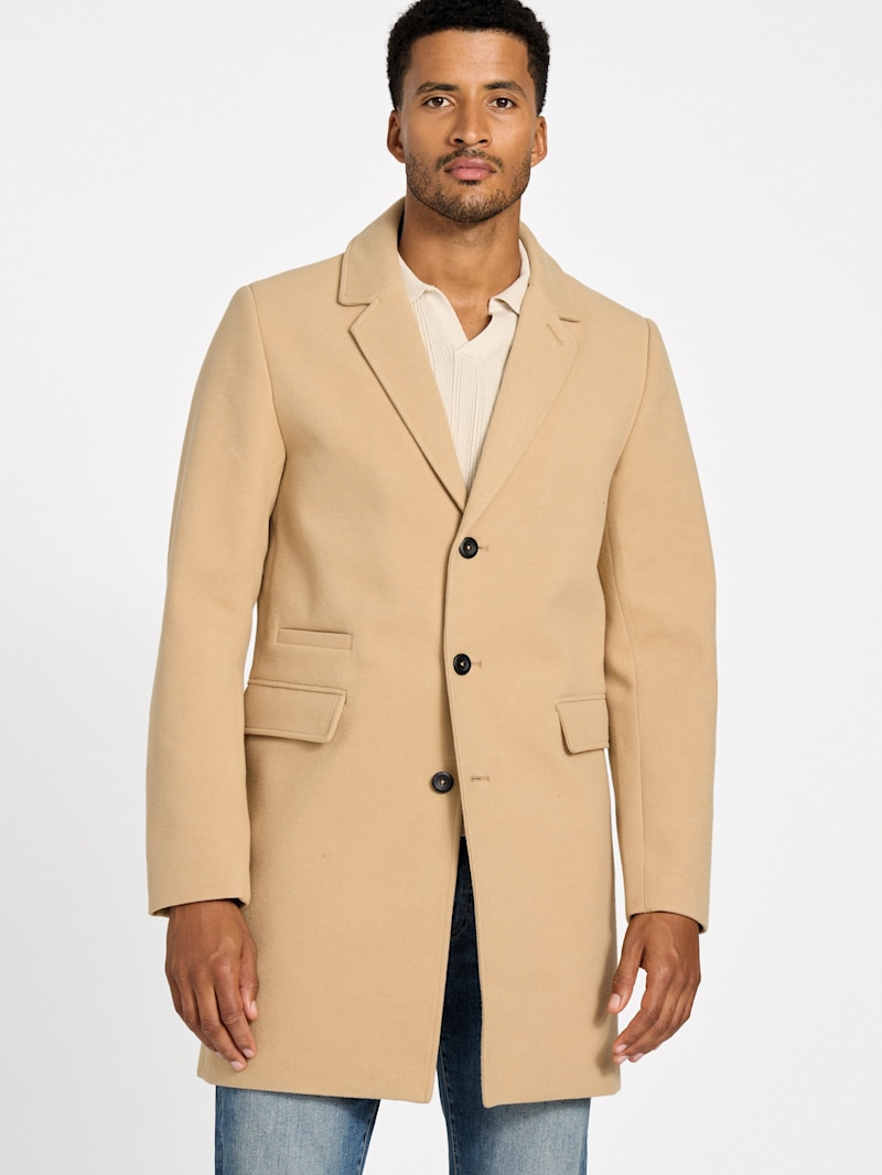 Leonardo Wool-Blend Coat | GUESS Factory
