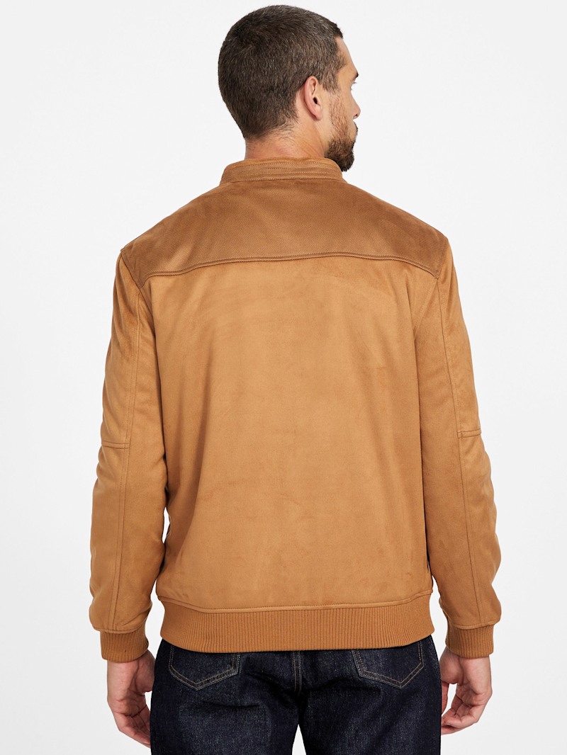 Travis Faux-Suede Flight Jacket | GUESS Factory Ca