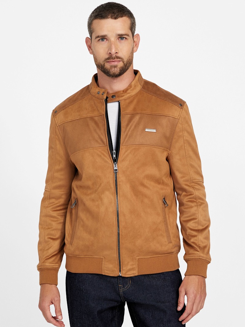 Travis Faux-Suede Flight Jacket | GUESS Factory