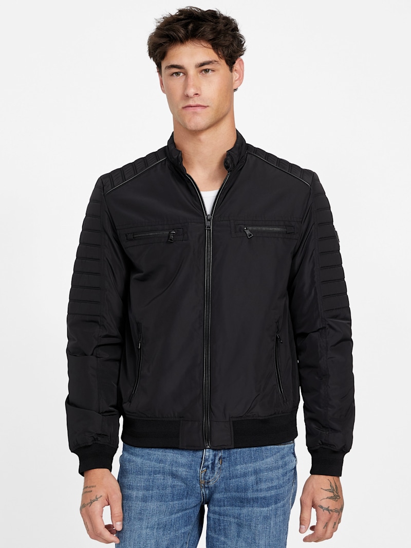 Rowan Padded Moto Jacket | GUESS Factory