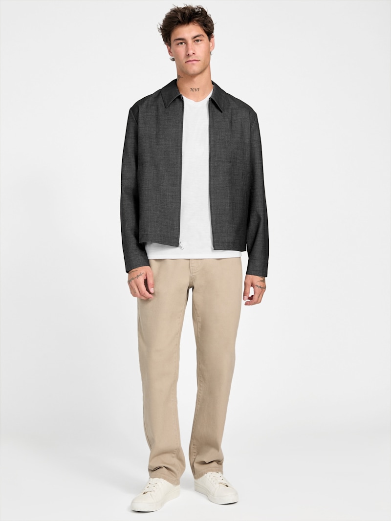 Kristoff Wool-Blend Zip Blazer | GUESS Factory