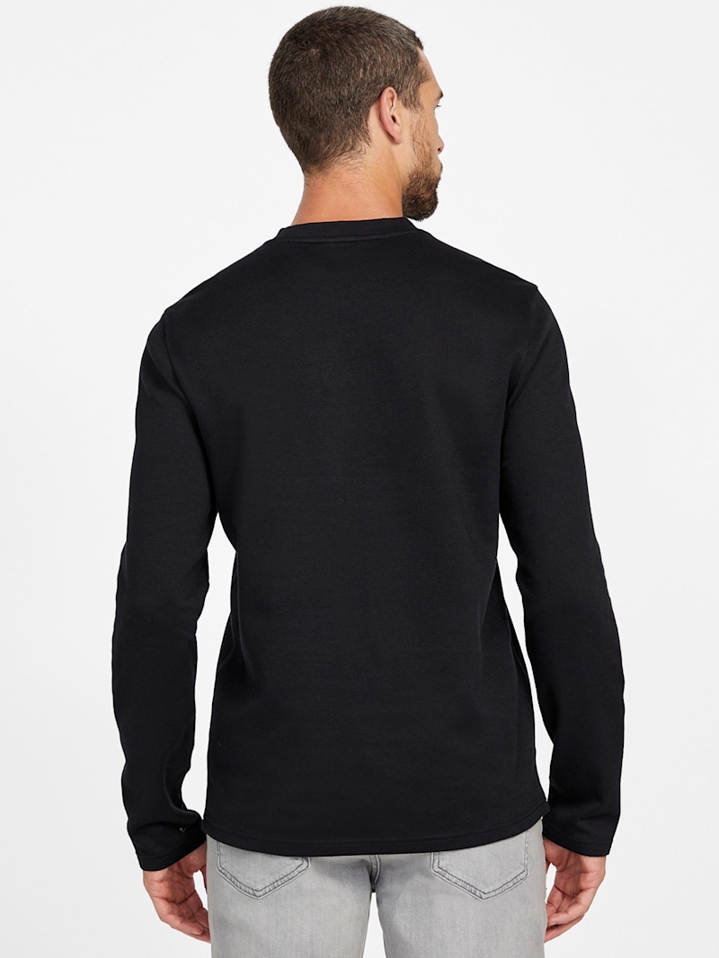 Emiliano Solid Crewneck Tee | GUESS Factory