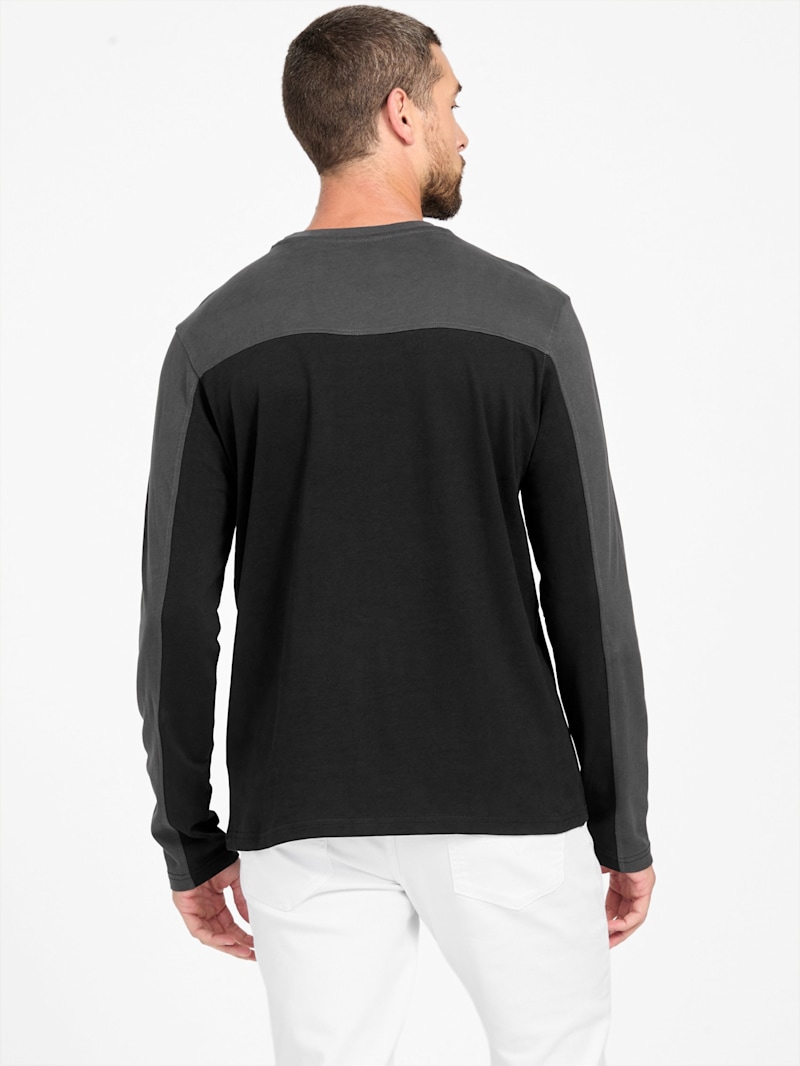 Eco Rey Crewneck Long-Sleeve Tee | GUESS Factory