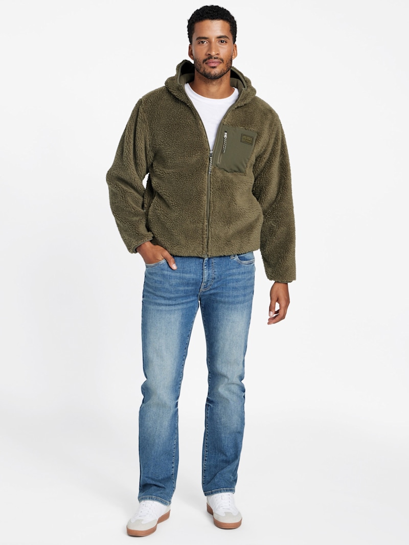 Victor Sherpa Full-Zip Hoodie | GUESS Factory
