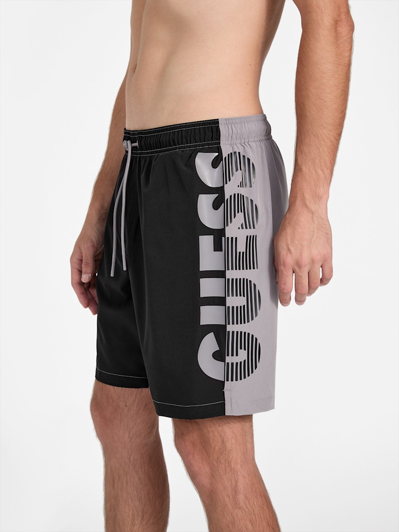 Justin Color-Block Volley Swim Shorts | GUESS Factory