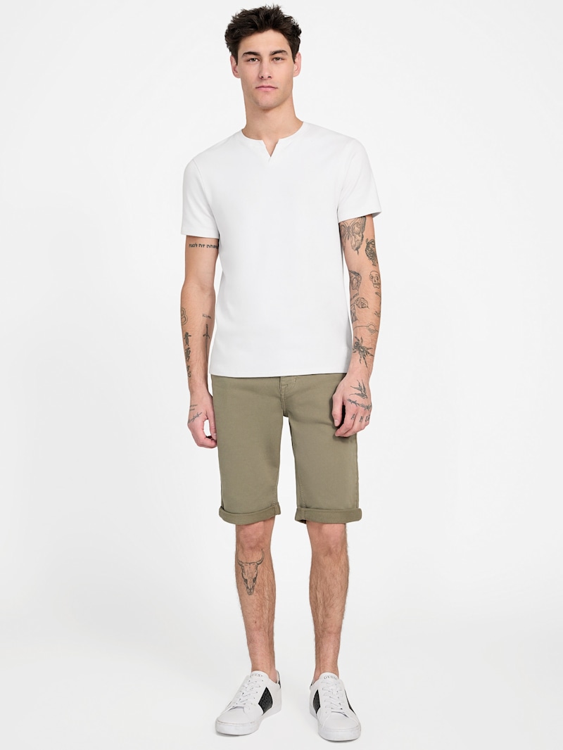 Eco Linus Knit Denim Shorts | GUESS Factory