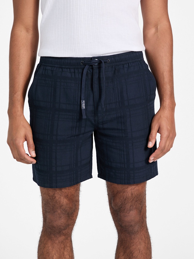 Zain Plaid Shorts | GUESS Factory