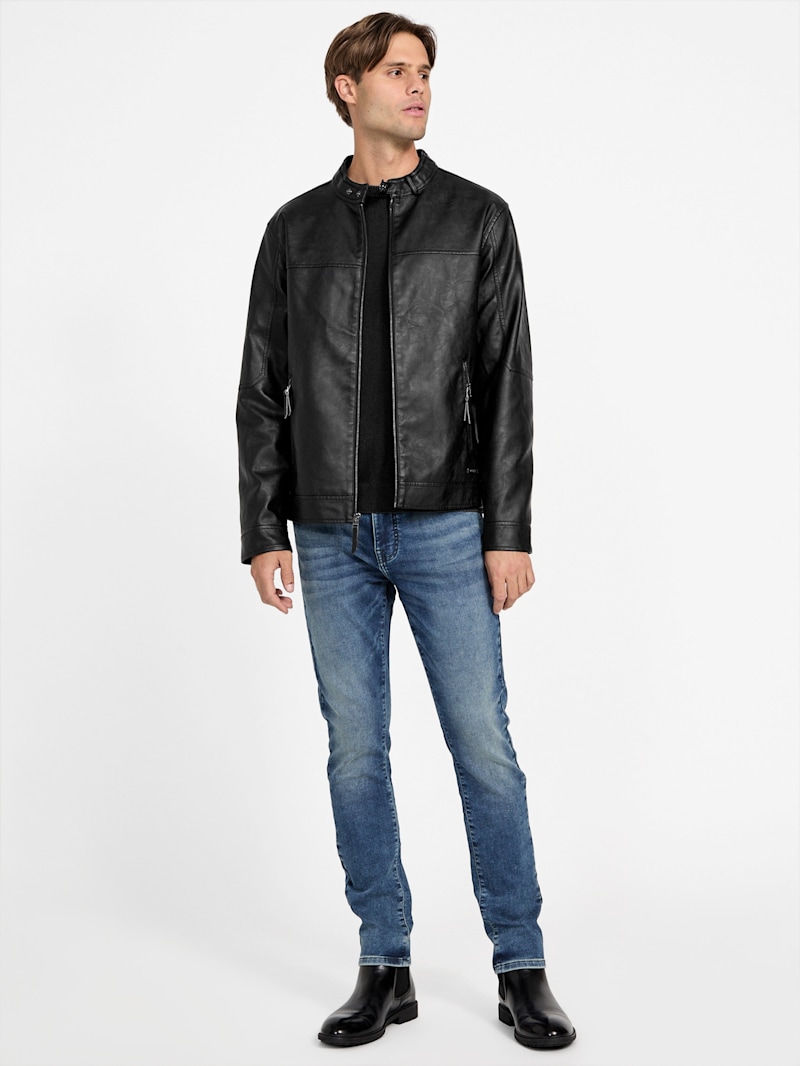 vivi ※N.HOOLYWOOD FAKE LEATHER JACKET N.Hoolywood Black Faux-Leather Jacket N.Hoolywood