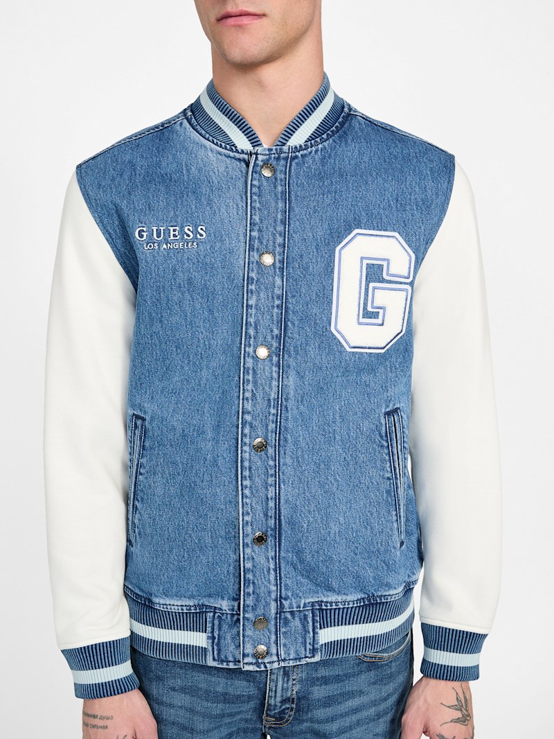SPECIAL GUEST ジャケット XL Stephen Denim Flight Jacket | GUESS Factory