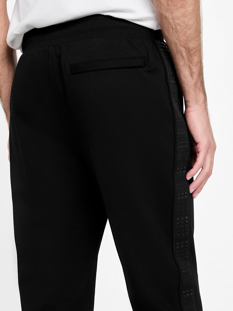 Ismael Logo-Tape Color-Block Joggers | GUESS Factory