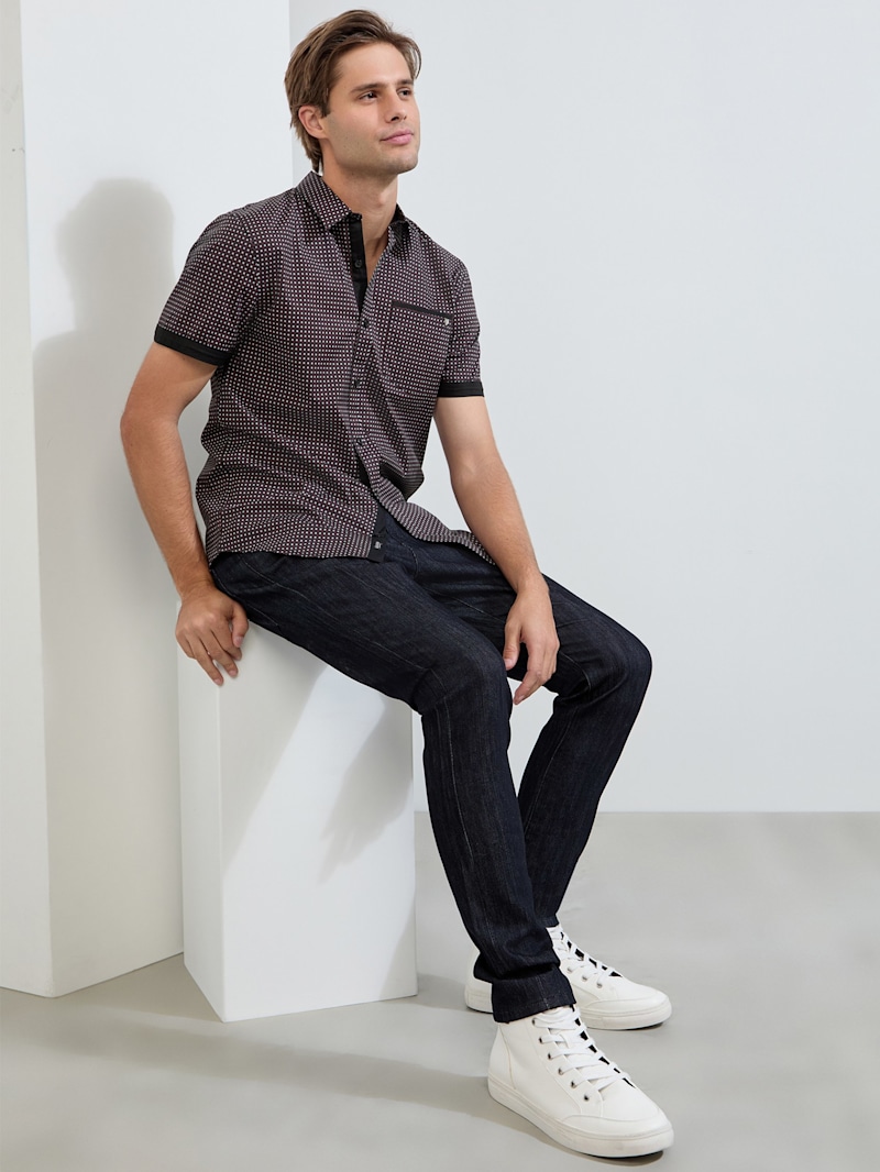 Alonzo Printed Poplin Shirt | GUESS Factory
