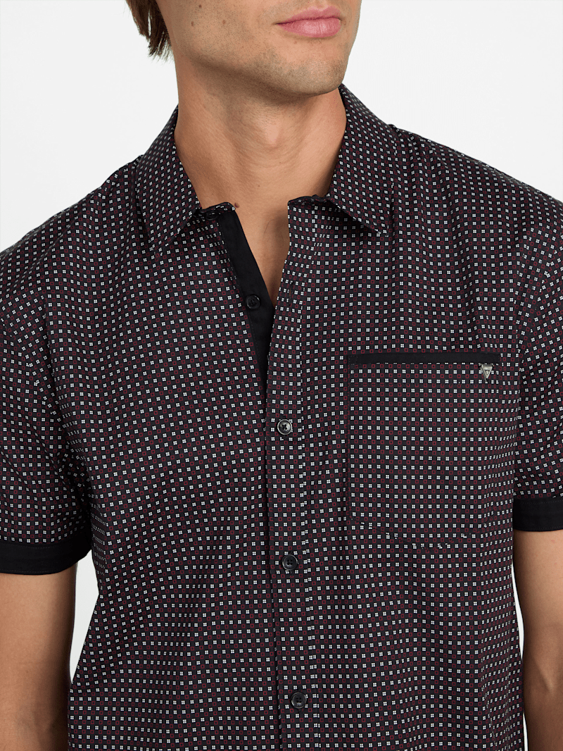 Alonzo Printed Poplin Shirt | GUESS Factory