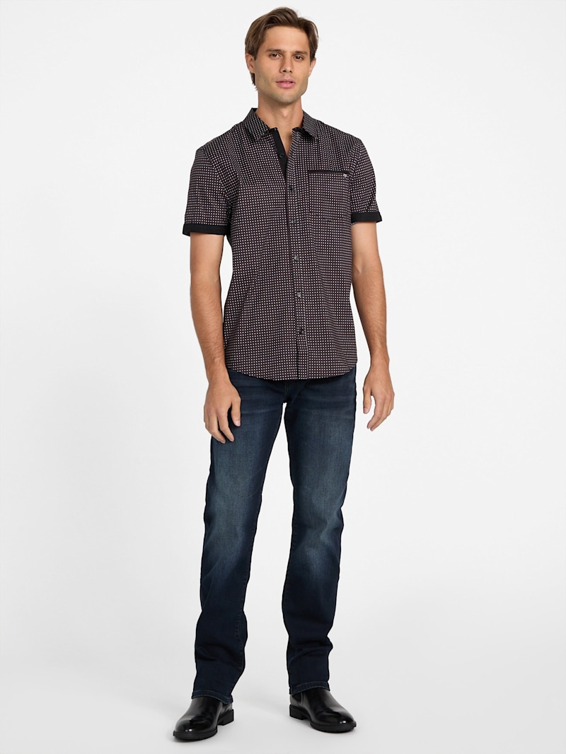Alonzo Printed Poplin Shirt | GUESS Factory